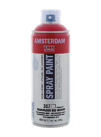 Amsterdam Spray 400ml - 317 Transparent red medium