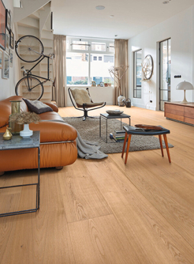 Meister Lindura HD 400 270 mm Natural Light Oak 8918 Herdet Tregulv, Meister
