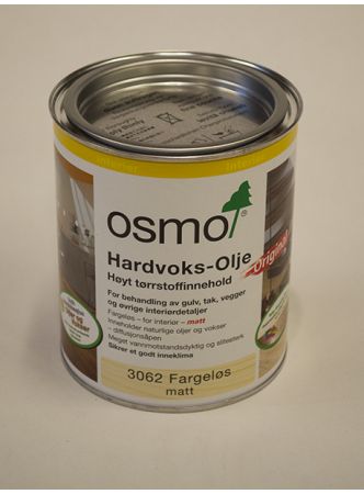 Osmo | Hardvoksolje Fargeløs Matt 3062 (0,75L)