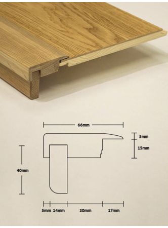 Listverk | Trappenese Eik for 13-15mm Gulv (2m)